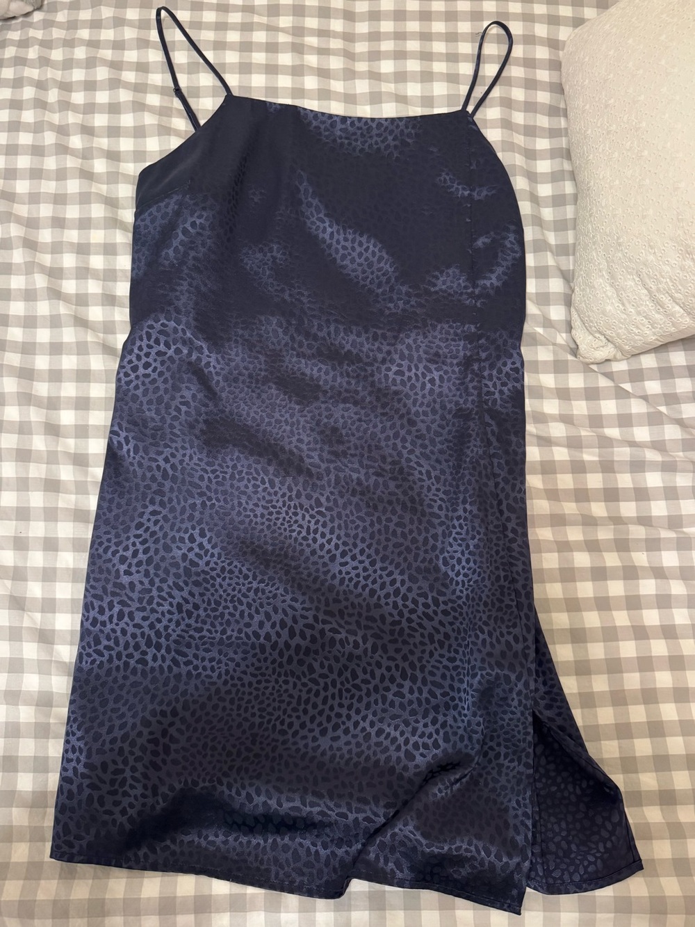 Navy Mini Slip Dress